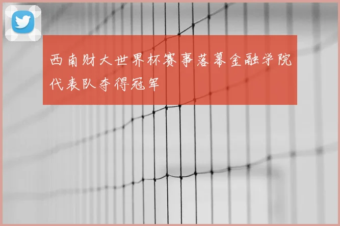 西南财大世界杯赛事落幕金融学院代表队夺得冠军